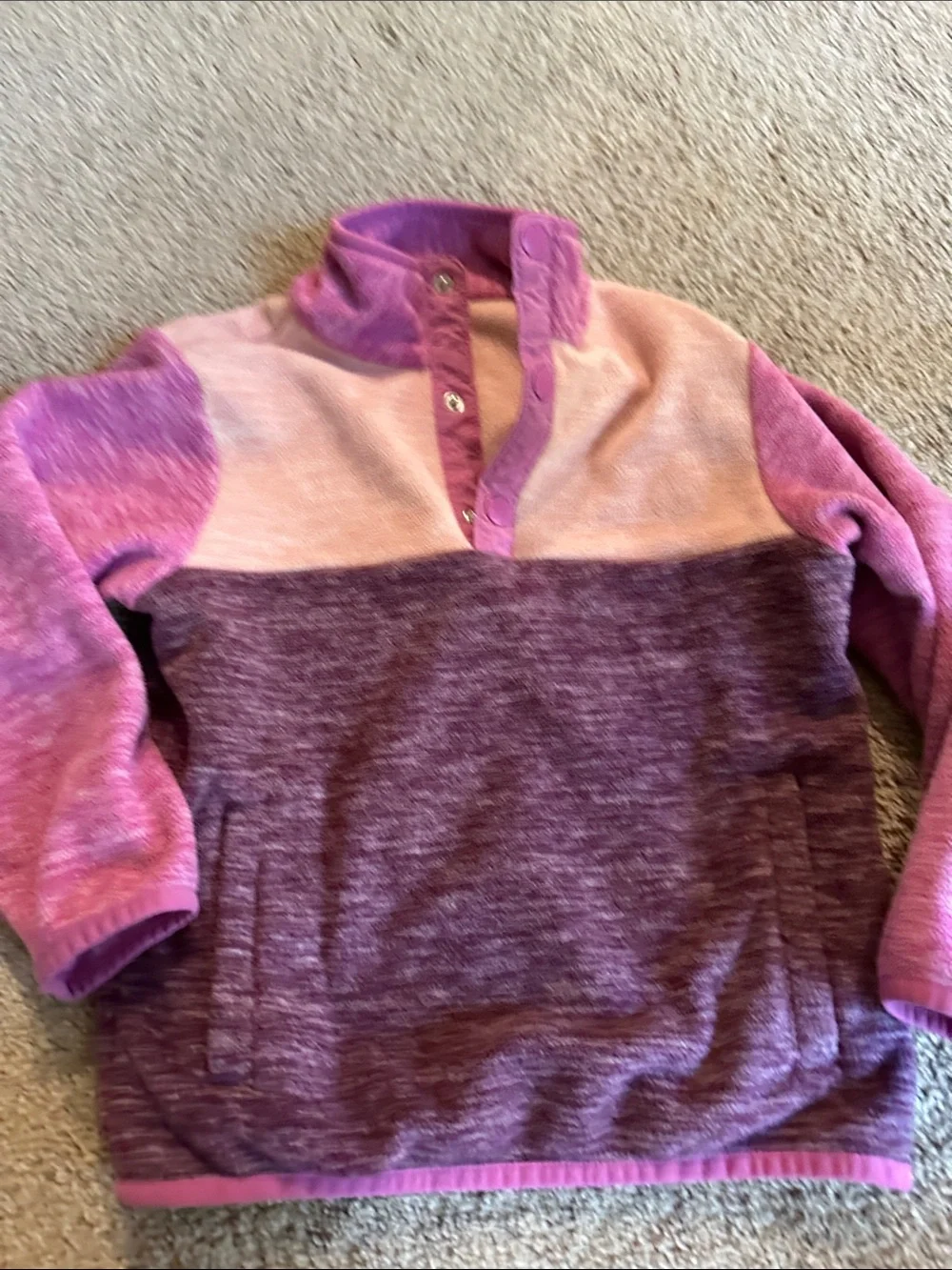 Hanna Andersson Two-Tone Purple Girls Jogger Pants & sweatshirt